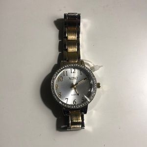 XOXO quartz watch gold and silver tone new without tags, unisex